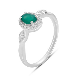 Срібне кільце з агатом 0.62ct