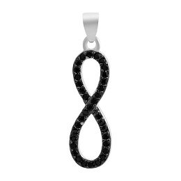 Silver pendant with phianites