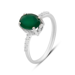 Серебряное кольцо с агатом 1.82ct