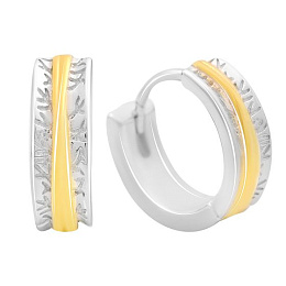 Silver earrings without stones