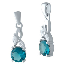 Silver Pendant with a 1.34-carat London Blue Topaz