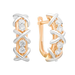 Silver earrings with 0.32ct phianites