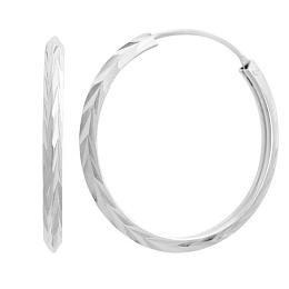 Silver earrings without stones