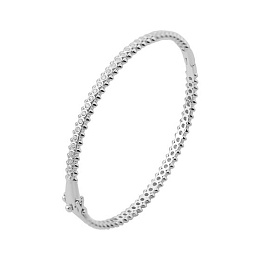 Silver bracelet with phianites
