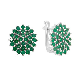 Серебряные серьги с агатом 1.86ct