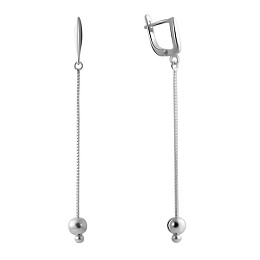 Silver earrings without stones