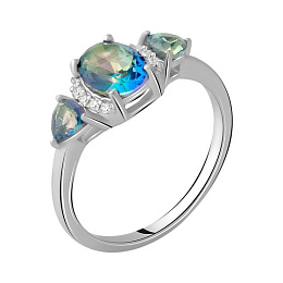 Серебряное кольцо с мистик топазом 1.562ct