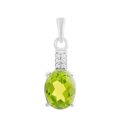 Серебряная подвеска с хризолітом 2.316ct