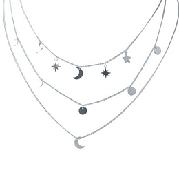 Silver necklace without stones