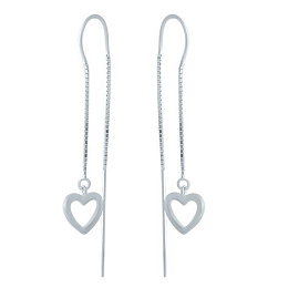 Silver earrings without stones