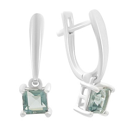 Срібні сережки з топазом Лондон Блю 1.267ct