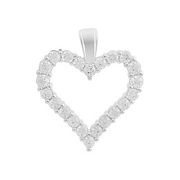 Silver pendant with phianites