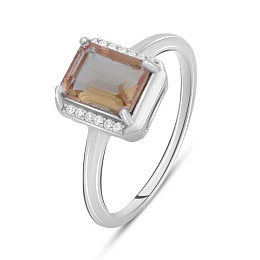 Silver ring with sultanite 1.916ct