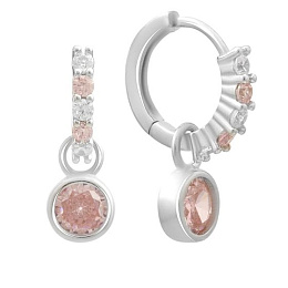 Серебряные серьги с фианитами