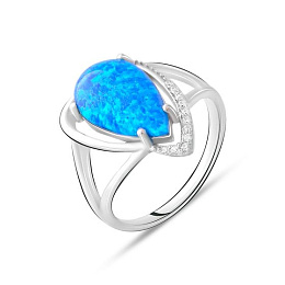 Silver ring with opal 2.328ct