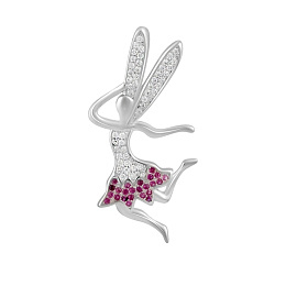 Silver pendant with phianites