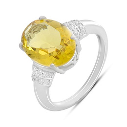 Серебряное кольцо с цитрином nano 5.065ct