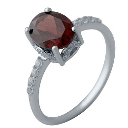 Серебряное кольцо с гранатом 2.643ct