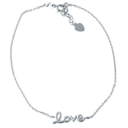 Silver leg bracelet without stones