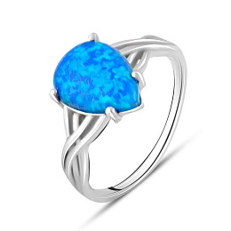 Silver ring with a 1.288-carat opal