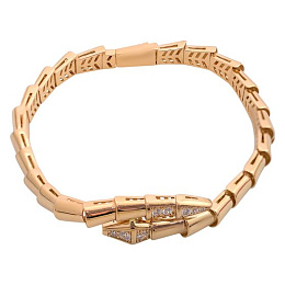 Gold bracelet with 2.4ct phianites