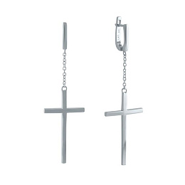 Silver earrings without stones