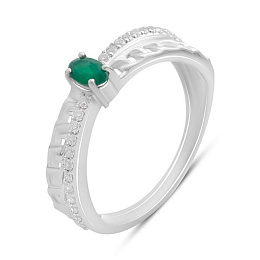 Silver ring with agate 0.577ct