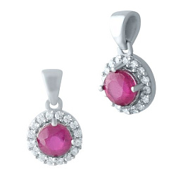 Silver pendant with a 0.948-carat ruby