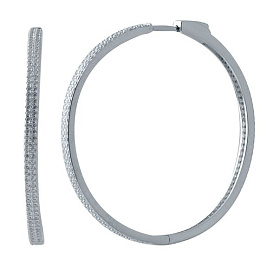 Silver Earrings with Fianites