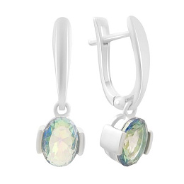 Срібні сережки з містичним топазом 1,865 карата