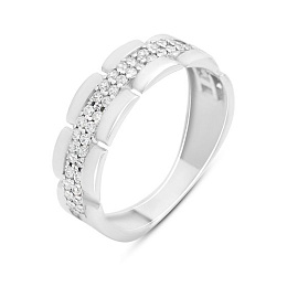 Серебряное кольцо с фианитами