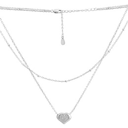 Серебряное колье с фианитами