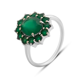 Silver ring with agate (3.455 carats)