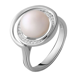 Серебряное кольцо с жемчугом