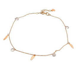Gold bracelet with 0.2ct fianites