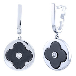 Срібні сережки з керамікою