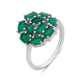 Sterling silver ring with agate 1.937ct