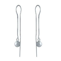 Silver earrings without stones