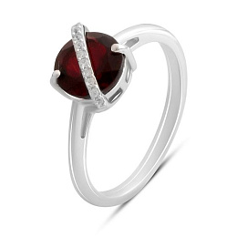 Серебряное кольцо с гранатом 1.682ct