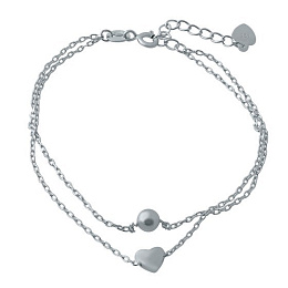 Silver bracelet without stones