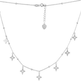 Silver necklace without stones