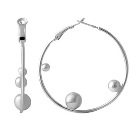 Silver earrings without stones