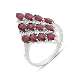 Silver ring with ruby 4.745ct
