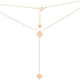 Золотое колье с фианитами 0.2ct