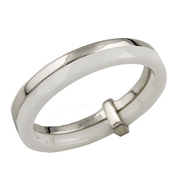 Silver Ring with Ceramic Inlay