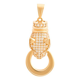 Gold pendant with 1.14ct phianites