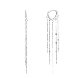 Silver earrings without stones