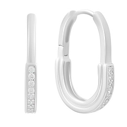 Silver Earrings with Fianites