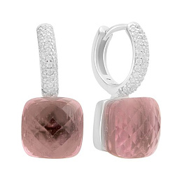 Silver Earrings with Fianites