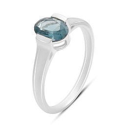 Серебряное кольцо с топазом Лондон Блю 0.832ct